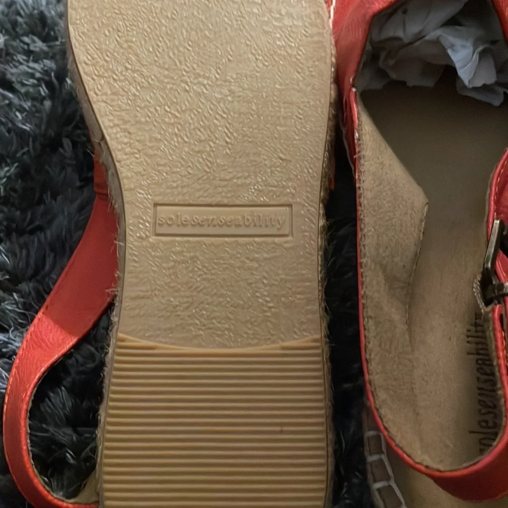 Ladies orange sandals - Picture 4 of 8